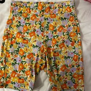 Zara floral biker shorts